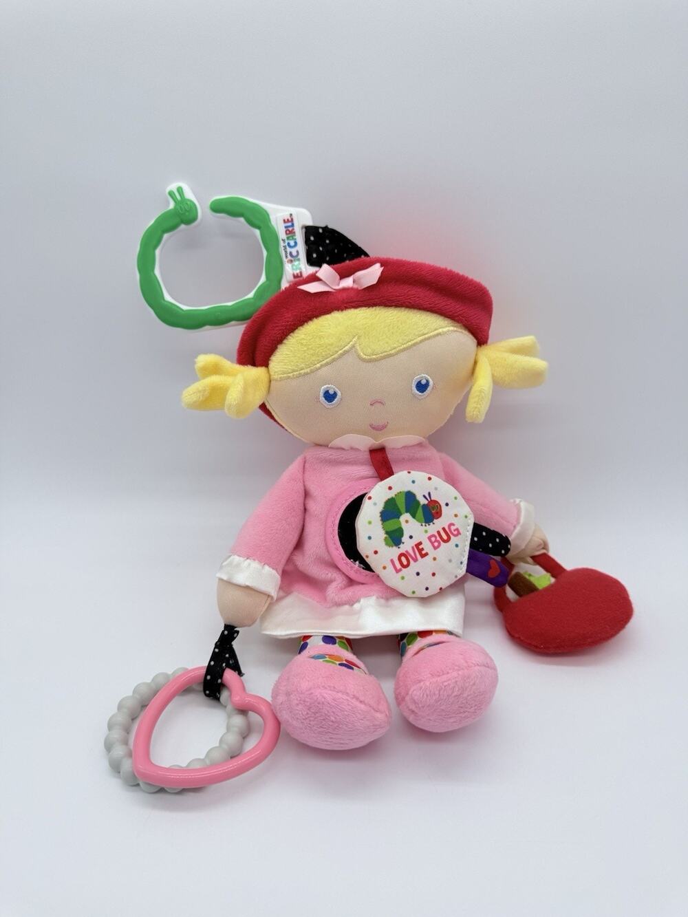 World of Eric Carle Plush Rattle Giggling Baby Doll Stroller Toy Lovey Love Bug